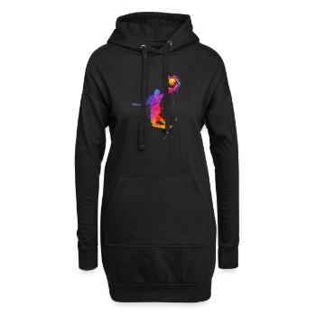 Basketteur Panier de Basket Basket-ball Cadeau - Sweat-shirt à capuche long Femme - noir - Devant