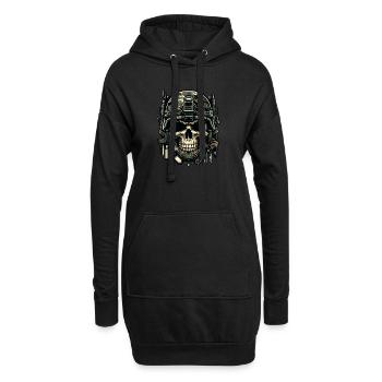 L’héritage du soldat : Crâne de camouflage - Sweat-shirt à capuche long Femme - noir - Devant
