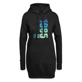 40e anniversaire Né en 1985 - Sweat-shirt à capuche long Femme - noir - Devant