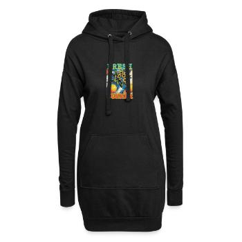 summer - Sweat-shirt à capuche long Femme - noir - Devant