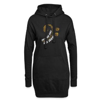 Ich spiele Bass das reicht. Vintage Bassschlüssel - Hoodie-Kleid - Schwarz - Vorne