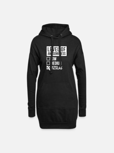 Vizsla Vizsla Vizsla - Hoodie-Kleid - Schwarz