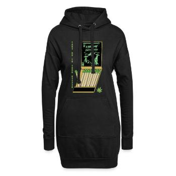 OVNI Invasion Vintage Affiche Design - Sweat-shirt à capuche long Femme - noir - Devant