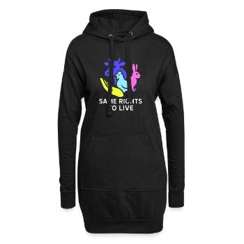 same rights to live - Hoodie-Kleid - Schwarz - Vorne