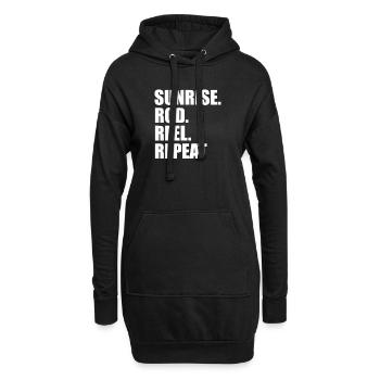 Sunrise Rutenrolle Repeat - Hoodie-Kleid - Schwarz - Vorne