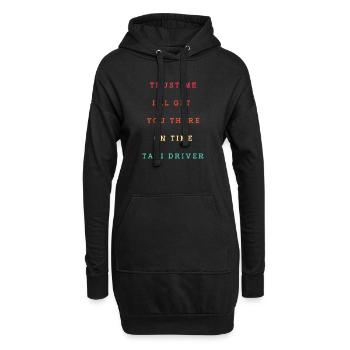 Taxi Chauffeur de taxi - Sweat-shirt à capuche long Femme - noir - Devant