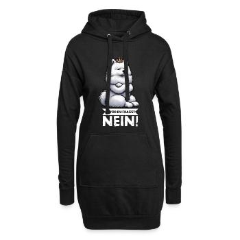 Bevor Du Fragst Nein Samojede Samojedenbesitzer - Hoodie-Kleid - Schwarz - Vorne