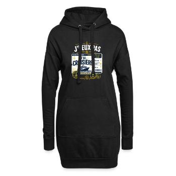 J'Peux Pas J'Ai Croisière Destination Détente - Sweat-shirt à capuche long Femme - noir - Devant