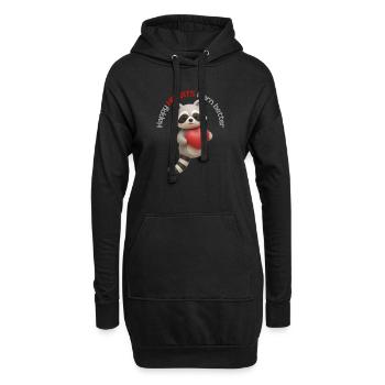 Happy Hearts learn better - Hoodie-Kleid - Schwarz - Vorne