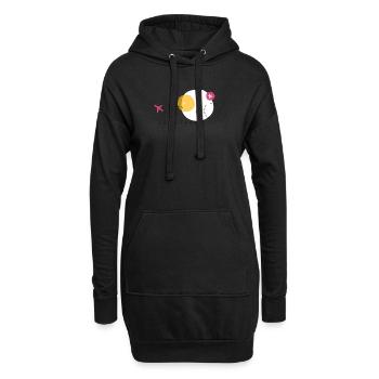 C’est parti pour le voyage - Sweat-shirt à capuche long Femme - noir - Devant