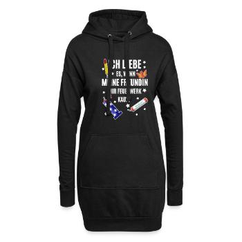 Pyro Freak - Hoodie-Kleid - Schwarz - Vorne