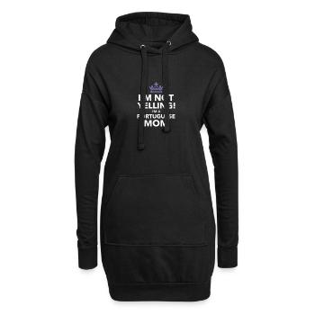 Femme portugaise drôle criant maman design - femme - Sweat-shirt à capuche long Femme - noir - Devant