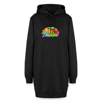 J'peux pas j'ai la dalle ! - Sweat-shirt à capuche long Femme - noir - Devant