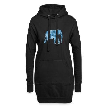 Elefant Elephant - Hoodie-Kleid - Schwarz - Vorne