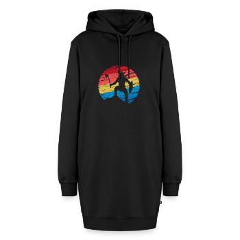 Furchtloser Krieger Kampf Wikinger Mittelalter - Hoodie-Kleid - Schwarz - Vorne