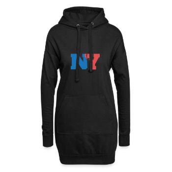 City NY New York Freiheitsstatue Geschenkidee - Hoodie-Kleid - Schwarz - Vorne