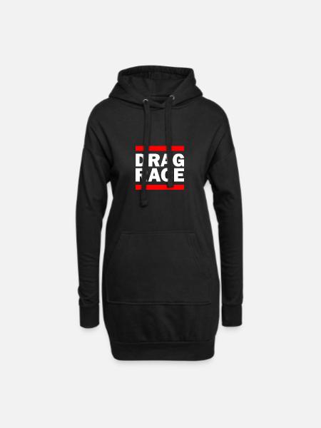 DragRace dunkel - Hoodie-Kleid - Schwarz