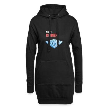 MAZE Labyrinth RUNNER race 2 jog parkour - Sweat-shirt à capuche long Femme - noir - Devant