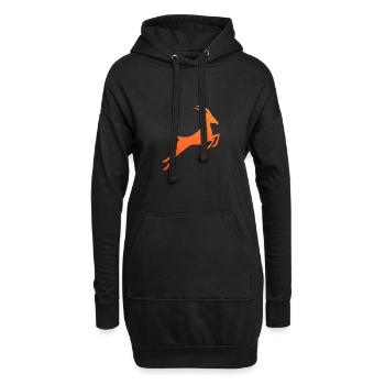 Symbole Afrique du Sud Springbock Tribal Tattoo Geschenk - Sweat-shirt à capuche long Femme - noir - Devant