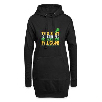 falknerei spruch - Hoodie-Kleid - Schwarz - Vorne
