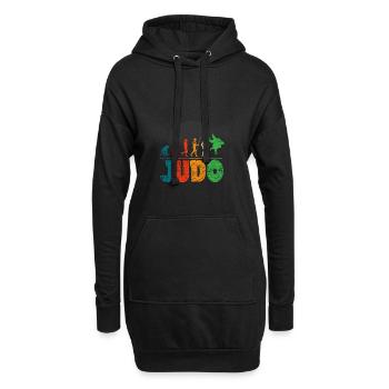 judo - Sweat-shirt à capuche long Femme - noir - Devant
