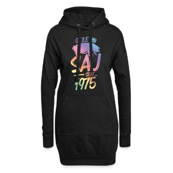 1975 Geile Sau - Hoodie-Kleid - Schwarz - Vorne