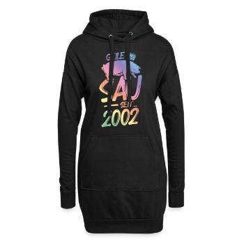 2002 Geile Sau - Hoodie-Kleid - Schwarz - Vorne