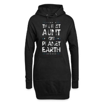 Beste Tante Spruch - Hoodie-Kleid - Schwarz - Vorne