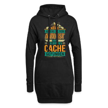 Geocacher Geocaching Hobby Natur - Hoodie-Kleid - Schwarz - Vorne