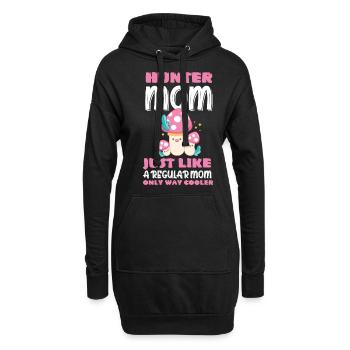 Pilzsammler und Pilz Freunde - Hoodie-Kleid - Schwarz - Vorne