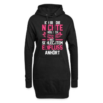 Nichte - Hoodie-Kleid - Schwarz - Vorne