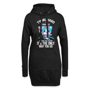 Stocktanz Design für Stabtänzerin - Hoodie-Kleid - Schwarz - Vorne