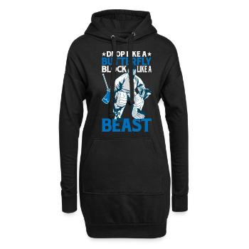 Drop Like A Butterfly, Block Like A Beast 2 - Sweat-shirt à capuche long Femme - noir - Devant