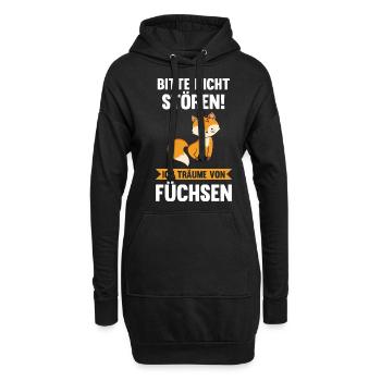 Fuchs - Hoodie-Kleid - Schwarz - Vorne