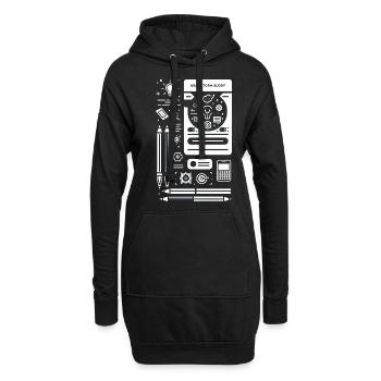 Brainstorming Buddy 8 - Sweat-shirt à capuche long Femme - noir - Devant