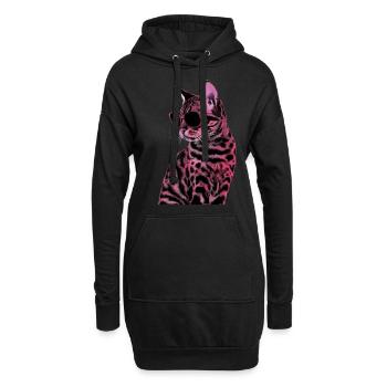 Bengalkatze-Sonnenbrille Geschenk - Hoodie-Kleid - Schwarz - Vorne