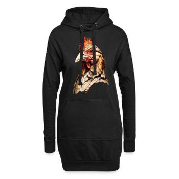 Tête de poulet réaliste - Graphique d’animal de la ferme - Sweat-shirt à capuche long Femme - noir - Devant