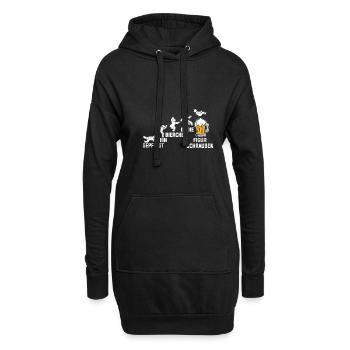 Gepflegt Ein Bierchen In Die Figut Schrauben - Hoodie-Kleid - Schwarz - Vorne
