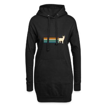 Chèvres - Sweat-shirt à capuche long Femme - noir - Devant