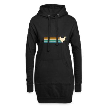 Poules Poule - Sweat-shirt à capuche long Femme - noir - Devant