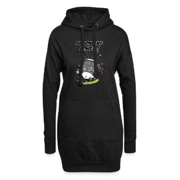 Ragondins Power ! - Sweat-shirt à capuche long Femme - noir - Devant