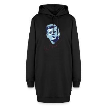 JFK - Hoodie-Kleid - Schwarz - Vorne