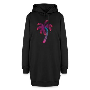 Palme - Hoodie-Kleid - Schwarz - Vorne