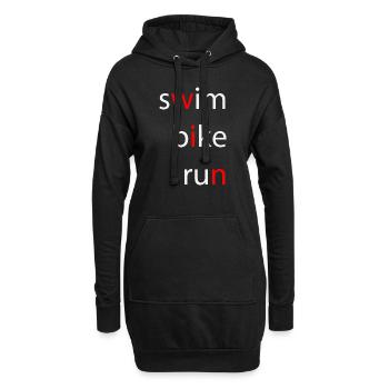Triathlon - Hoodie-Kleid - Schwarz - Vorne