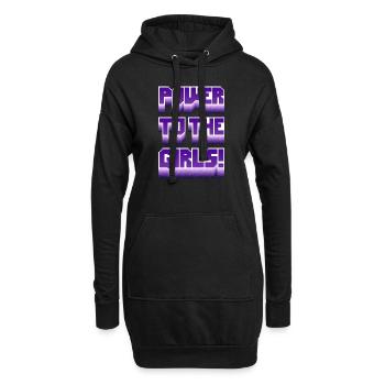 Power to the Girls - Hoodie-Kleid - Schwarz - Vorne