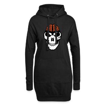 Gehirn Gehirn Tod Gehirn Skull - Hoodie-Kleid - Schwarz - Vorne