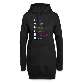 CANCER Calme Adorable Nostalgique Créative - Sweat-shirt à capuche long Femme - noir - Devant