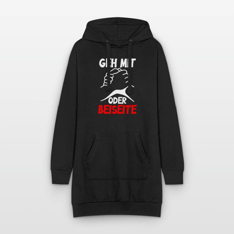 Geh mit oder beiseite - Design Hoodie-Kleid