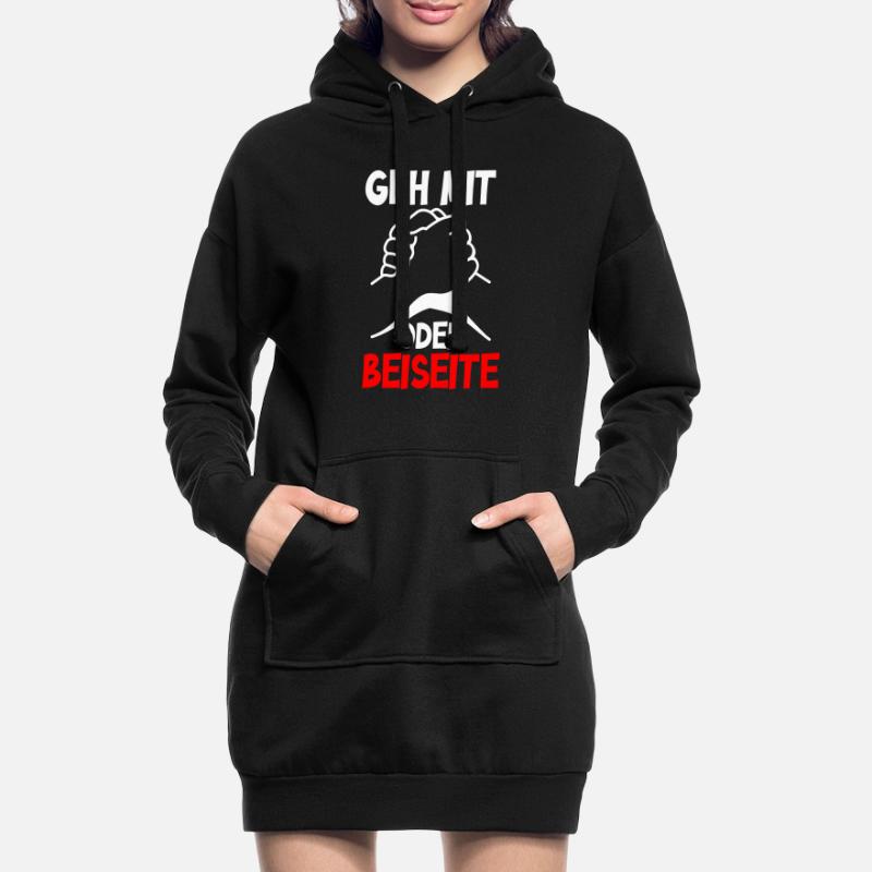 Geh mit oder beiseite - Design Hoodie-Kleid