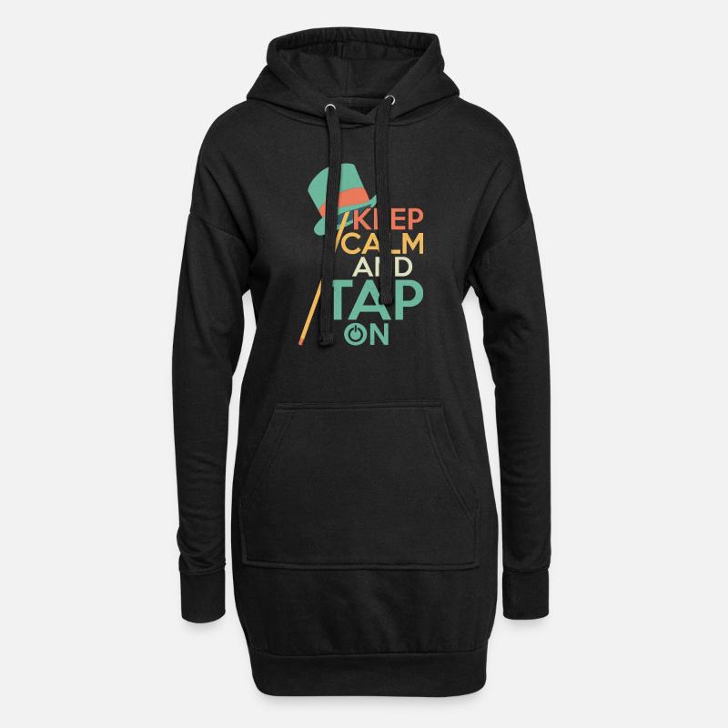 Keep Calm And Tap On Tap Dance Tap Dancer - Hoodie-Kleid - Schwarz